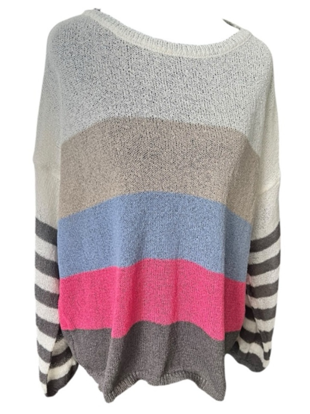 ee:some Crew Neck Oversized S/M Sweater Striped